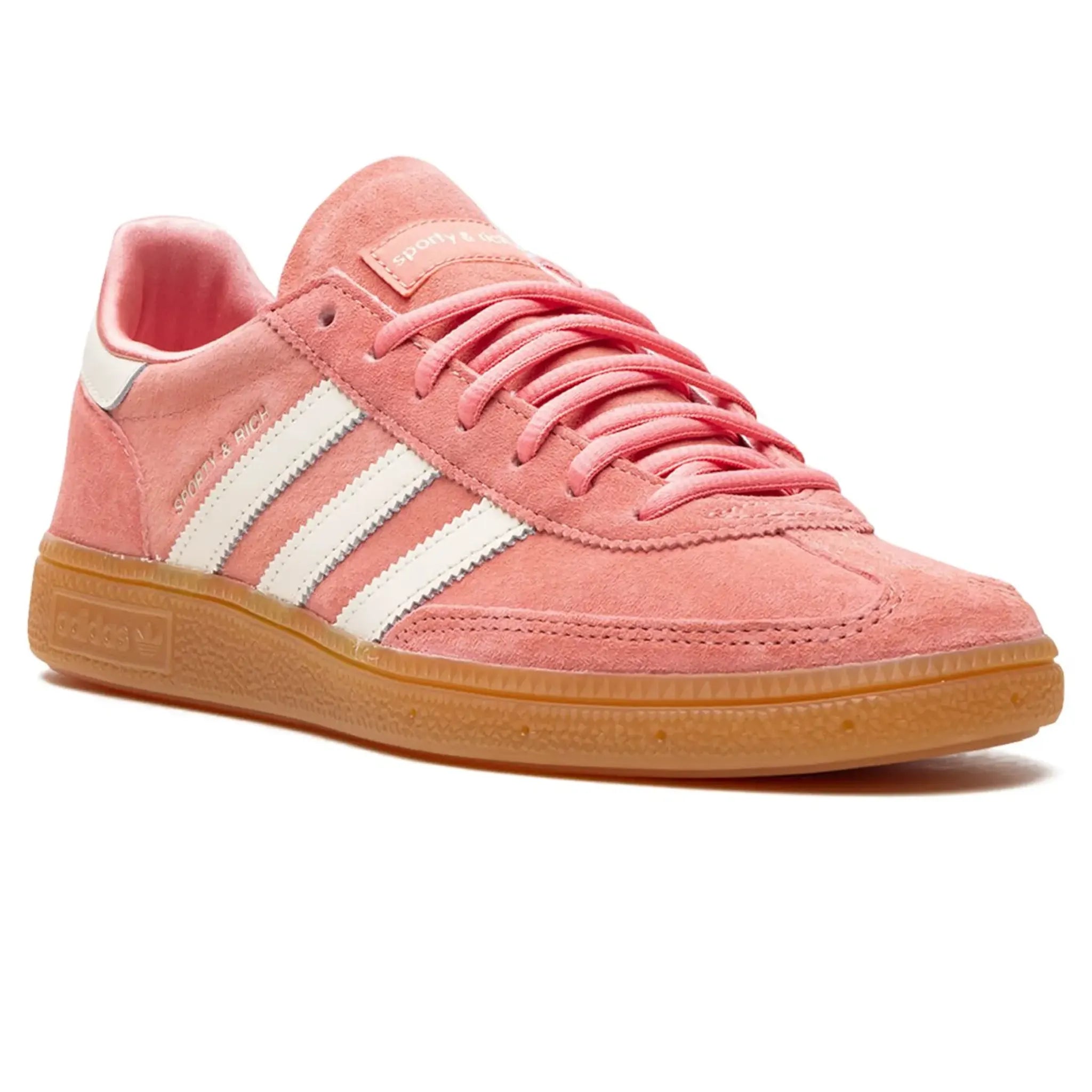 Front side view of Adidas Handball Spezial Sporty & Rich Pink Gum